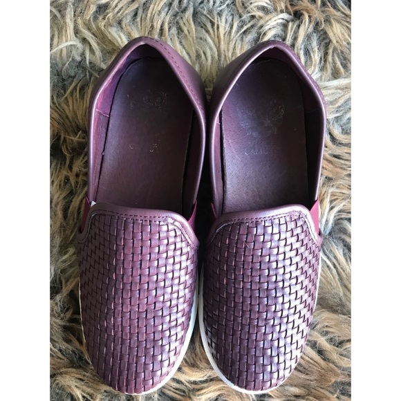 Wine | Vince Camuto Weaves Woven Slip on Sneaker - Picture 7 of 8
